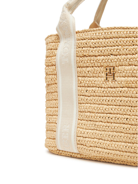 Tommy Hilfiger Tommy Hilfiger Handtasche Th Spring Logo Mini Tote AW0AW17199 Beige