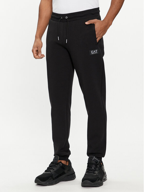 EA7 Emporio Armani Teplákové nohavice 3DPP77 PJUEZ 1200 Čierna Regular Fit