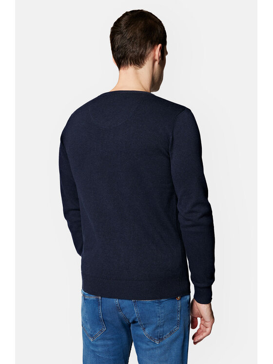 Lancerto Lancerto Sweter Anthony SW073223000048 Granatowy Regular Fit