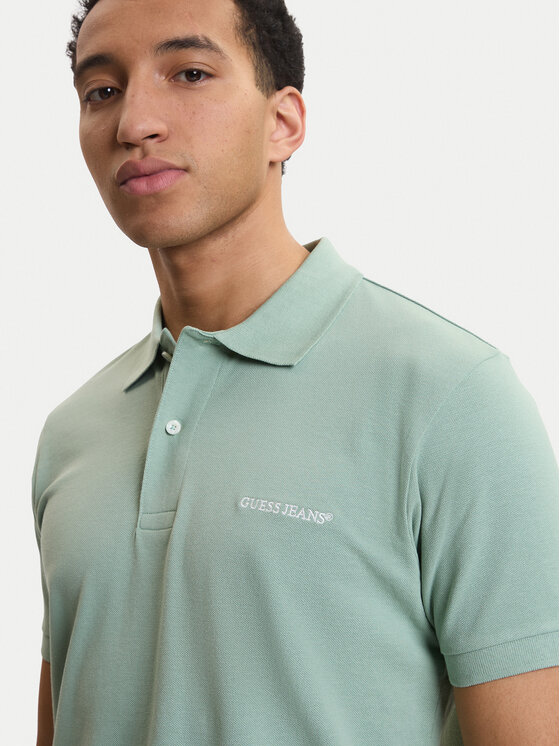 Guess Jeans Guess Jeans Polo M4BP29 KCJV1 Verde Regular Fit