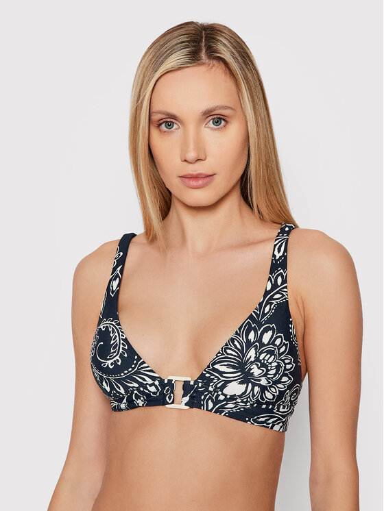 Seafolly Gornji Del Bikini Folklore Longline 31268-933 Mornarsko Modra