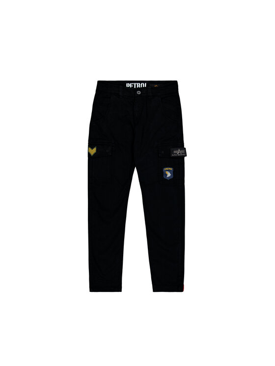 Alpha Industries Alpha Industries Kalhoty z materiálu AI.178207-03-36 Černá Slim Fit