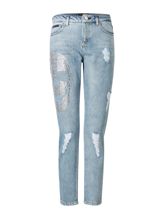 PHILIPP PLEIN PHILIPP PLEIN Džínsy 30860 Modrá Boyfriend Fit