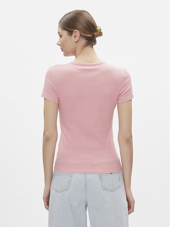 Tommy Jeans Tommy Jeans Тишърт Essential DW0DW17383 Розов Slim Fit