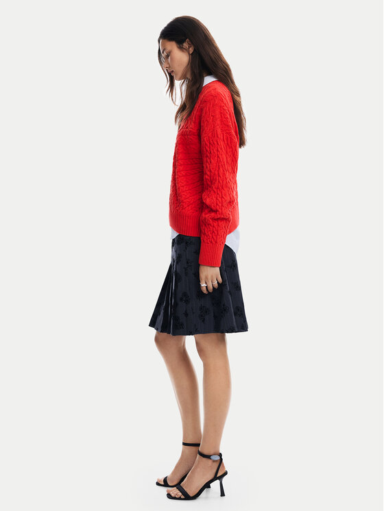 Desigual Desigual Maglione Exeter 24WWJF74 Rosso Regular Fit