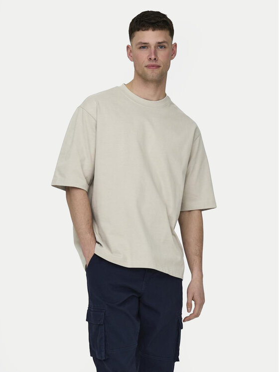 Only & Sons Tričko 22028766 Sivá Relaxed Fit