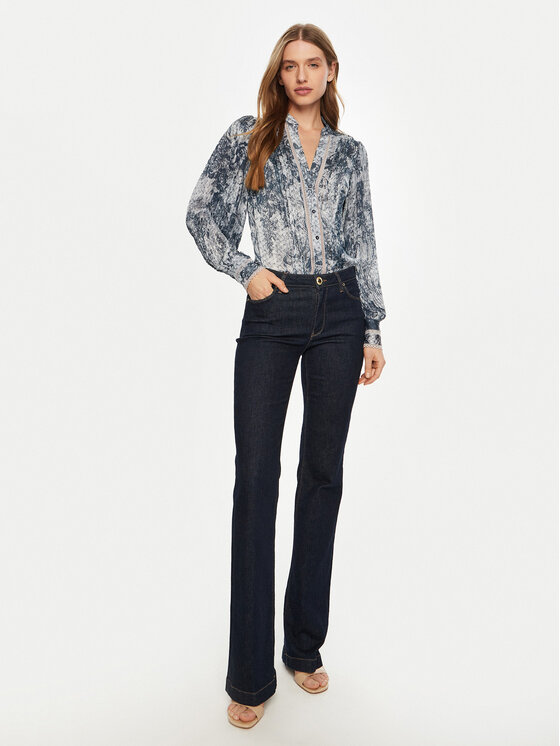 Guess Guess Majica W5RH16 WDW82 Plava Regular Fit