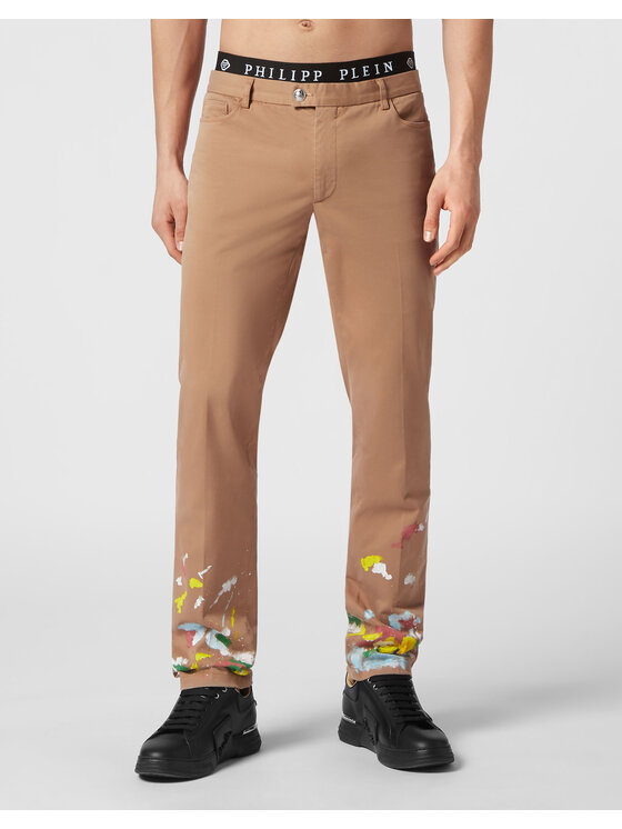 PHILIPP PLEIN PHILIPP PLEIN Chinosy 3271 Beżowy Chino Fit