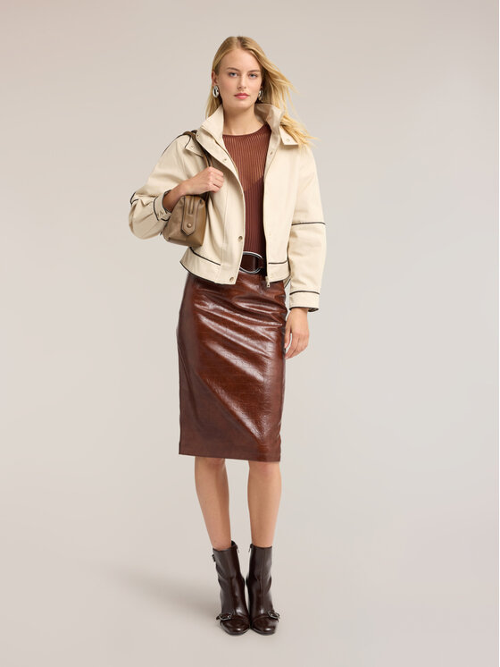 Motivi Motivi Cappotto invernale R024W000196N0R2 Crema Over Fit