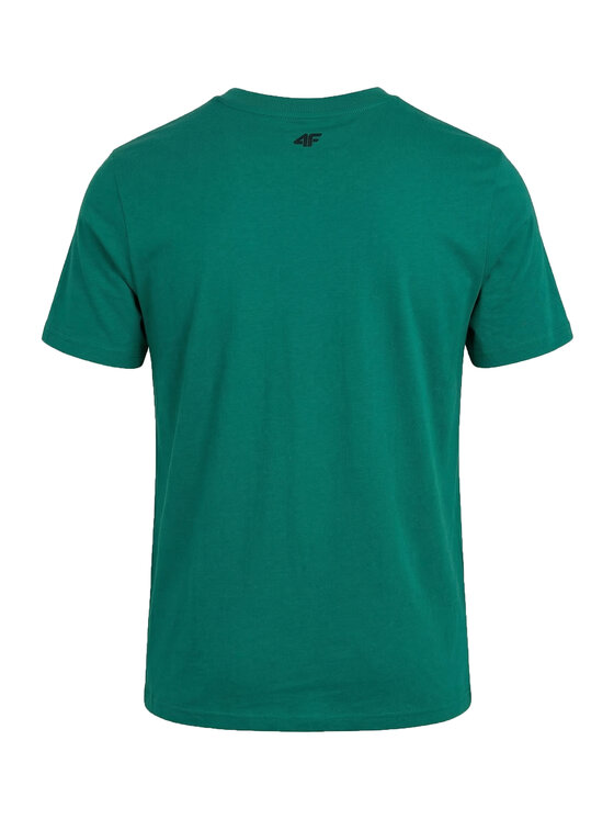 4F 4F T-Shirt 4FWSS26TTSHM3947 Zielony ciemny Regular Fit