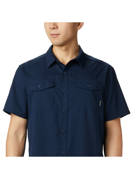 Columbia Columbia T-Shirt Utilizer II Solid Short Sleeve Shirt Granatowy Regular Fit
