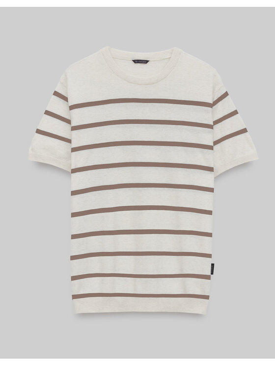 Borgio Borgio T-Shirt positano Biały Classic Fit