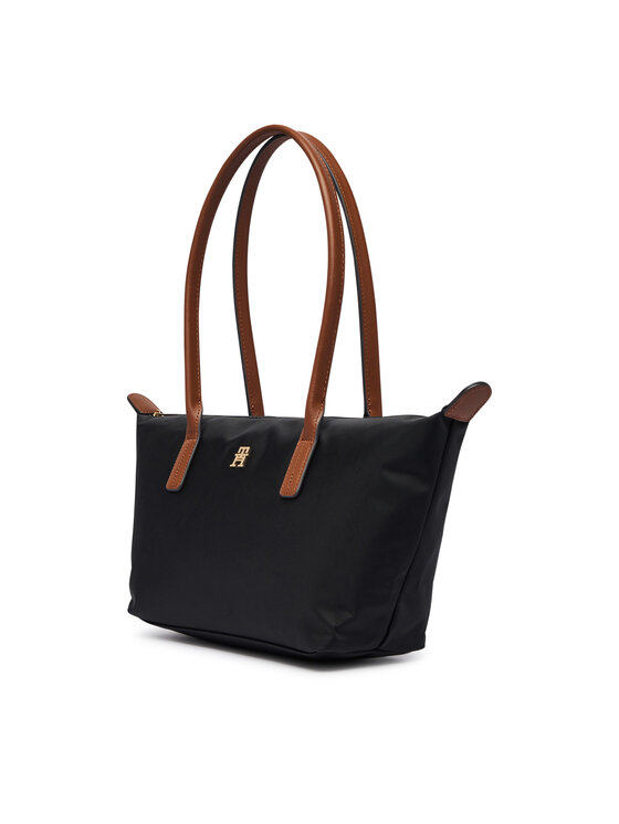 Tommy Hilfiger Tommy Hilfiger Geantă Popette East West Tote AW0AW19211 Negru