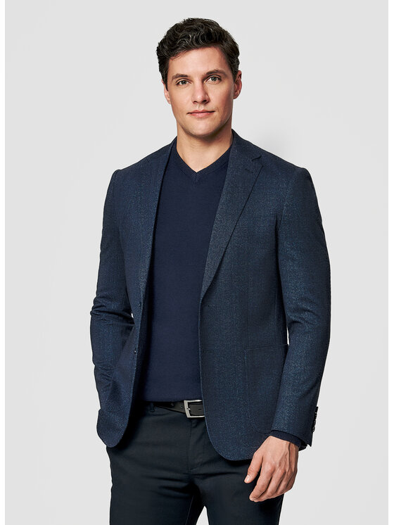 Pako Lorente Pako Lorente Marynarka P26SF-3X-001 Granatowy Slim Fit