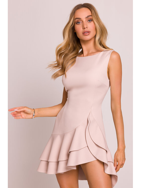 Made of Emotion Made of Emotion Sukienka wieczorowa M850 Beżowy Premium Fit