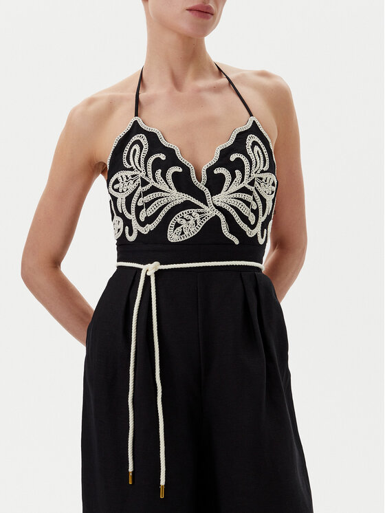 TWINSET TWINSET Salopetă 251LB2FAA Negru Regular Fit