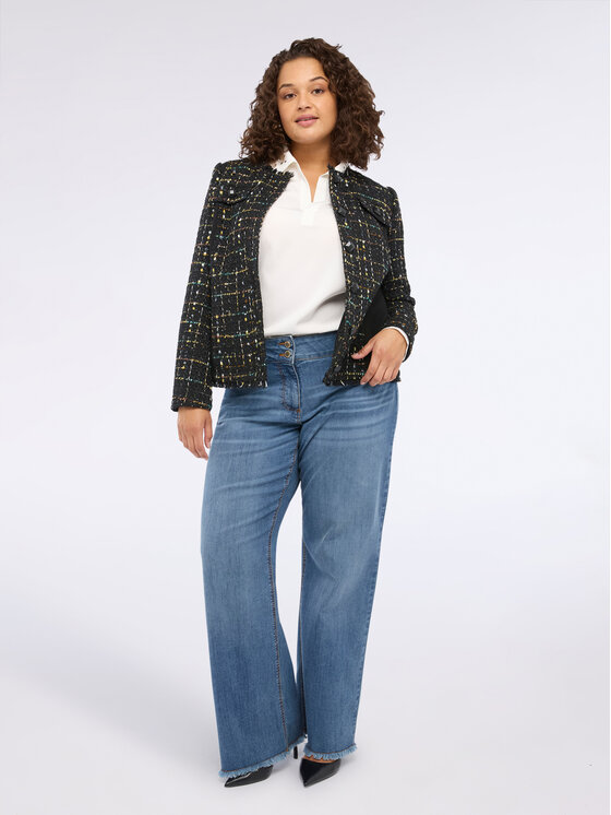 Fiorella Rubino Fiorella Rubino Kurtka outdoor Q549T000234N033 Czarny Boxy Fit