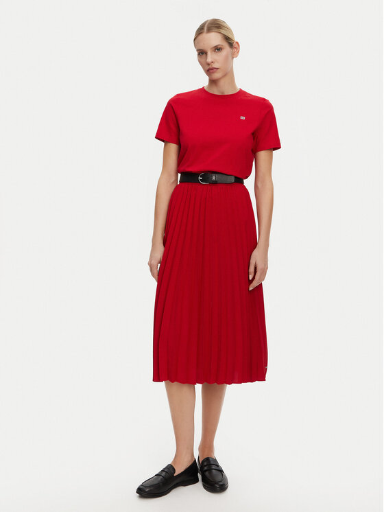 Tommy Hilfiger Tommy Hilfiger Marškinėliai WW0WW45522 Raudona Regular Fit