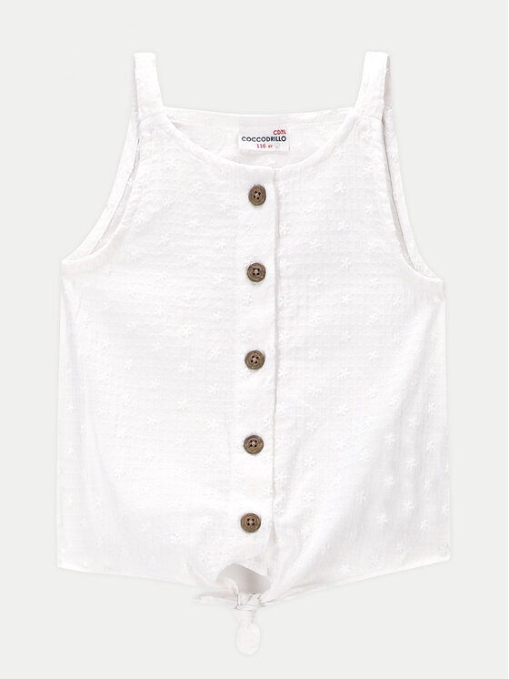 Coccodrillo Coccodrillo Τοπ WC4140501HGK Λευκό Regular Fit