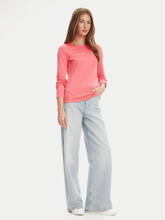 United Colors Of Benetton United Colors Of Benetton Bluza 3GA2E16G0 Roza Regular Fit