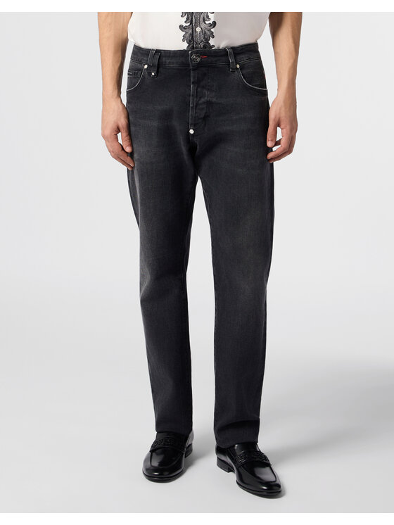 PHILIPP PLEIN PHILIPP PLEIN Jeansy 31241 Černá Straight Leg