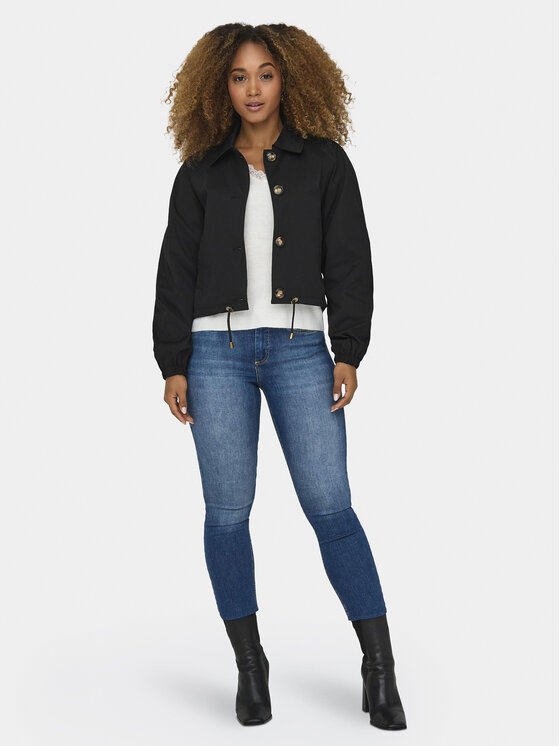 ONLY ONLY Демісезонна куртка Eja Orchid 15308910 Чорний Regular Fit