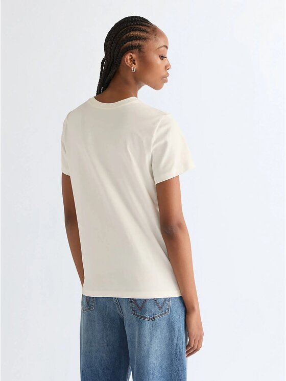 Wrangler Wrangler T-Shirt SIGN OFF TEE Biały Regular Fit