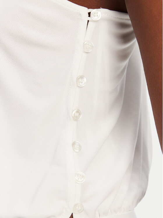 Elisabetta Franchi Elisabetta Franchi Kokteilinė suknelė AB80252E2 360 Balta Regular Fit