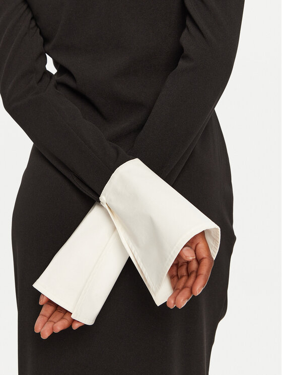 KARL LAGERFELD KARL LAGERFELD Vsakodnevna obleka A1W13031 Črna Slim Fit
