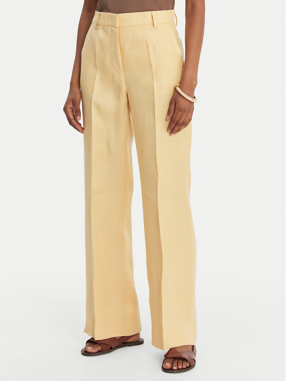 Weekend Max Mara Weekend Max Mara Штани з тканини Malizia 2615131112 Жовтий Straight Fit