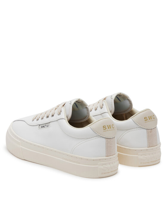 S.W.C Stepney Workers Club S.W.C Stepney Workers Club Πάνινα παπούτσια Dellow 02 Cup Leather YA21500 Λευκό