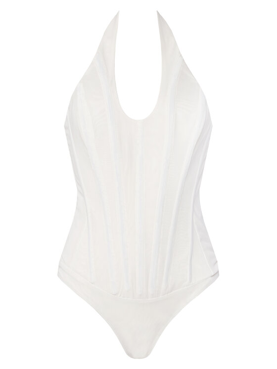 Bardot Bardot Body Trey Halter Neck 60030TB Biały Slim Fit