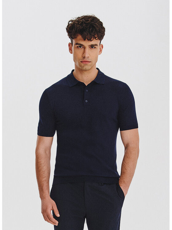 Pako Lorente Pako Lorente Polo P25WF-TX-007 Granatowy Classic Fit