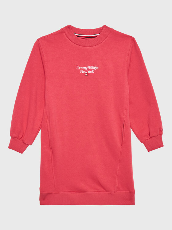 Tommy Hilfiger Tommy Hilfiger Strickkleid Graphic KG0KG07007 M Rosa Relaxed Fit