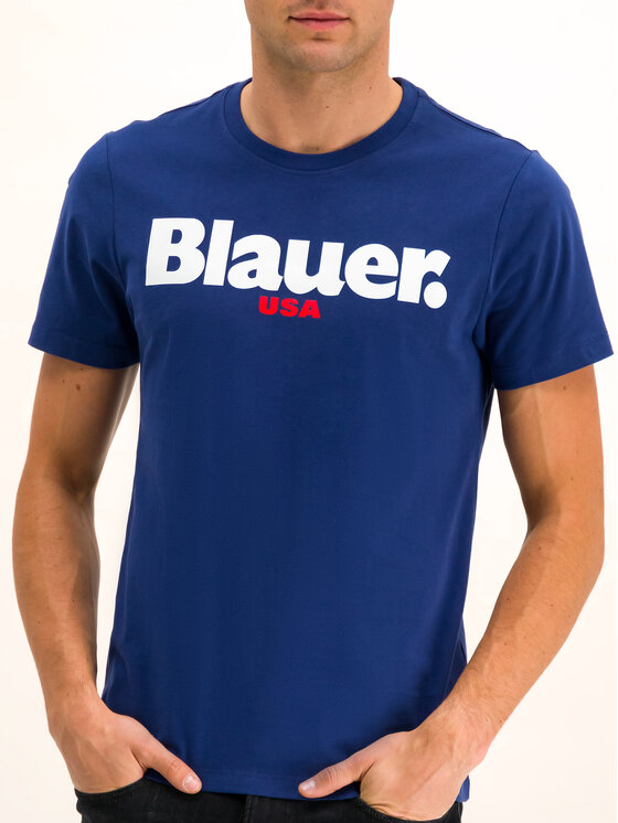 Blauer Blauer T-Shirt 19WBLUH02231 005568 Granatowy Regular Fit
