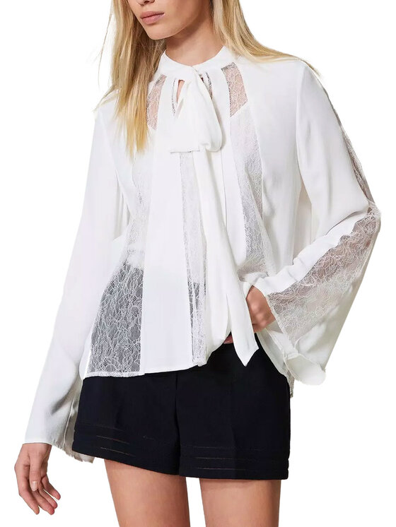 TWINSET TWINSET Τσόκερ 251tp2413-00282 Λευκό Regular Fit