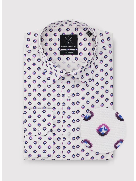 Pako Lorente Pako Lorente Koszula P24WF-1X-023 Biały Slim Fit