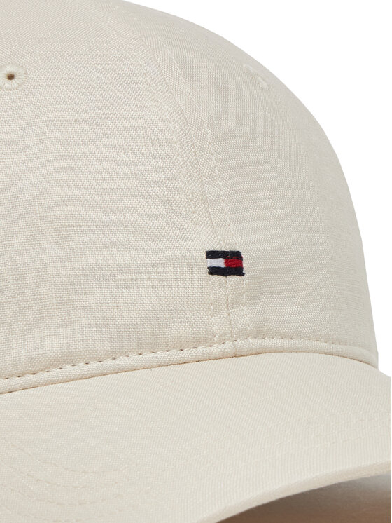 Tommy Hilfiger Tommy Hilfiger Šilterica Essential Flag Linen Cap AW0AW17130 Écru