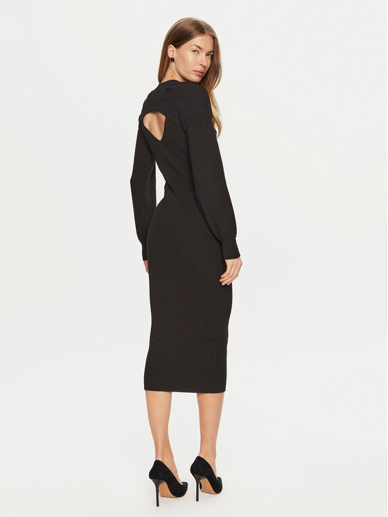 TWINSET TWINSET Kötött ruha 241TP3361 Fekete Slim Fit