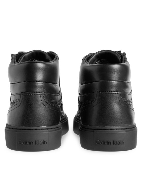 Calvin Klein Calvin Klein Snīkeri High Top Lace Up W/Zip Mono HM0HM01180 Melns