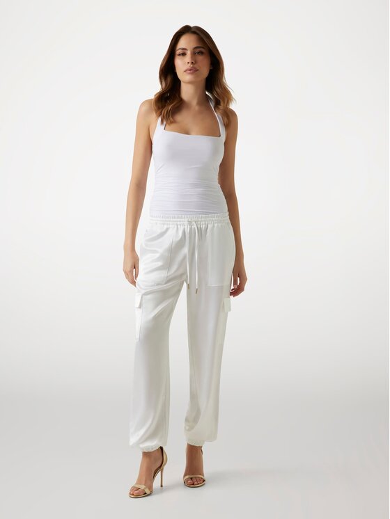 Guess Guess Spodnie materiałowe 172809 Biały Slim Fit