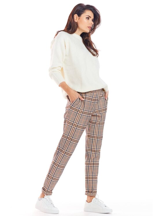 Awama Awama Dámske nohavice A365 Hnedá Basic Fit