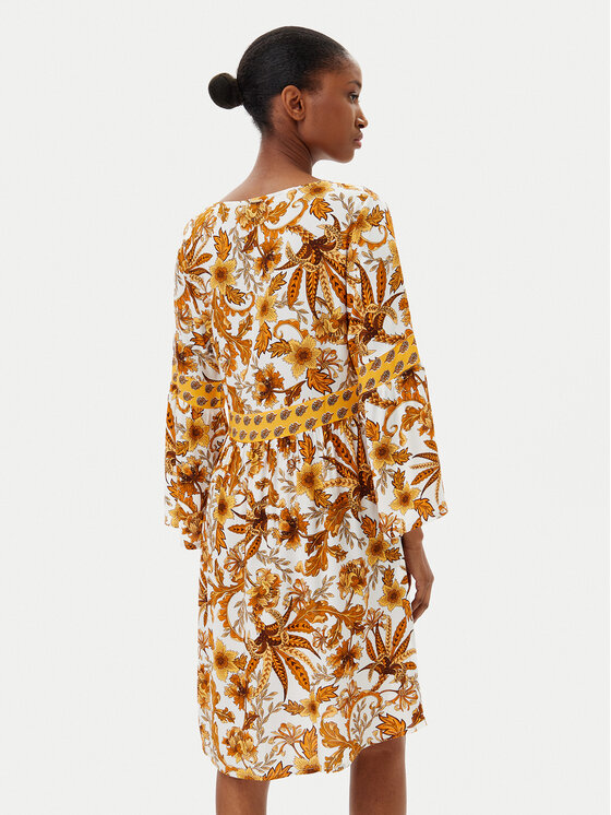 Selmark Selmark Літня сукня BM298 Жовтий Relaxed Fit