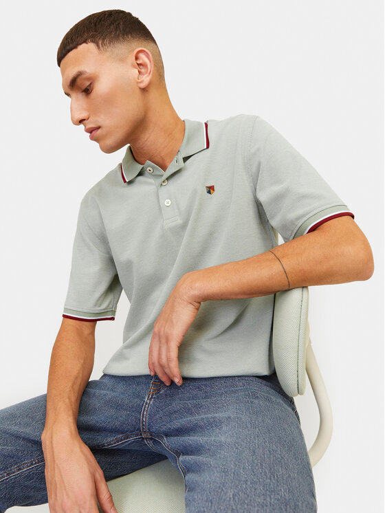 Jack&Jones Jack&Jones Polo majica Bluwin 12169064 Siva Regular Fit