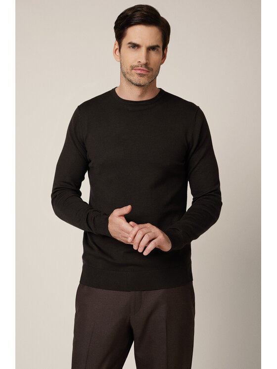 Lancerto Lancerto Sweter Luell SW073225000057 Brązowy Regular Fit