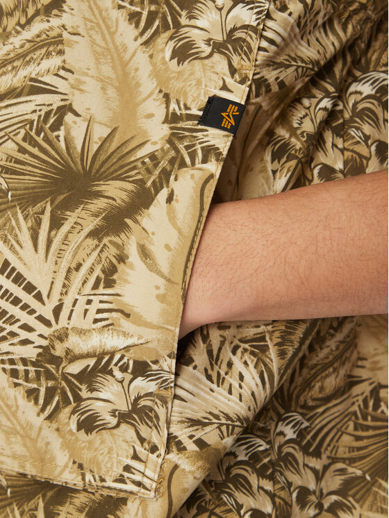 Alpha Industries Alpha Industries Πουκάμισο Honolulu Safari 156139 Πράσινο Loose Fit