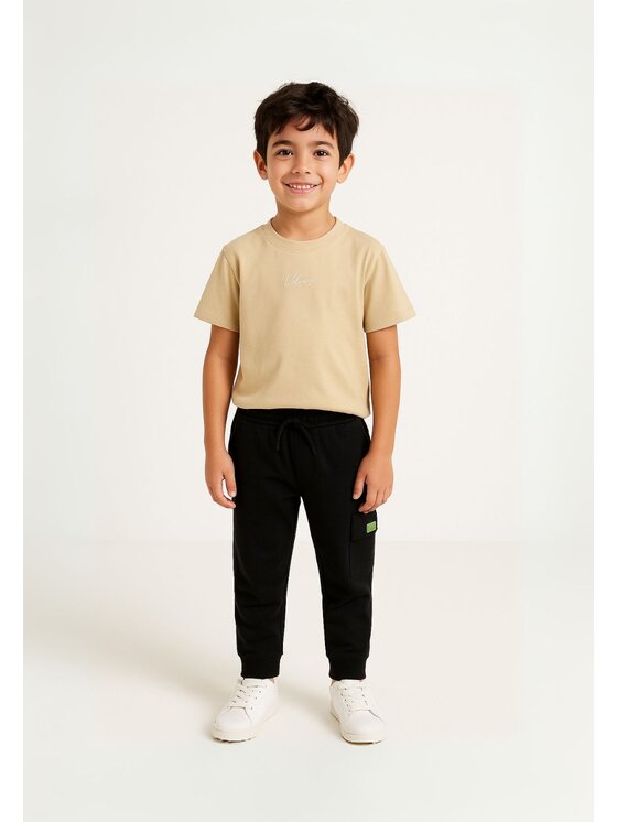 minoti minoti T-Shirt 23fleece207 Czarny Regular Fit