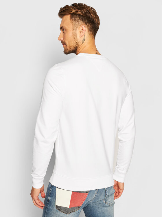 Tommy Jeans Felpa Tommy Chest Graphic DM0DM08729 Bianco Regular Fit •  Modivo.it