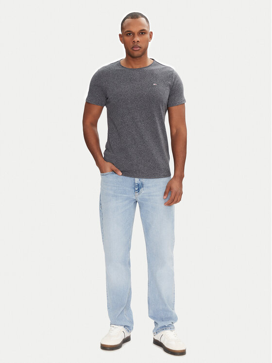 Tommy Jeans Tommy Jeans Majica Jaspe DM0DM09586 Mornarsko modra Slim Fit