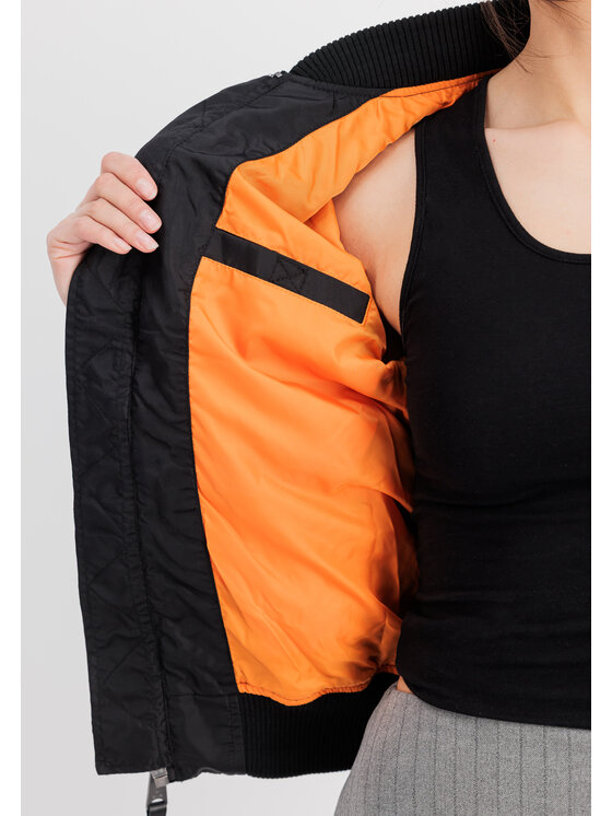 Alpha Industries Alpha Industries Kurtka bomber MA-1 TT Light Bomber Jacket Women Czarny Slim Fit